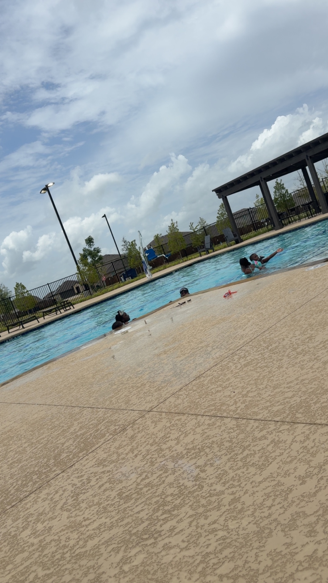Kids playing in the pool during a 4R Legacy summer water day
